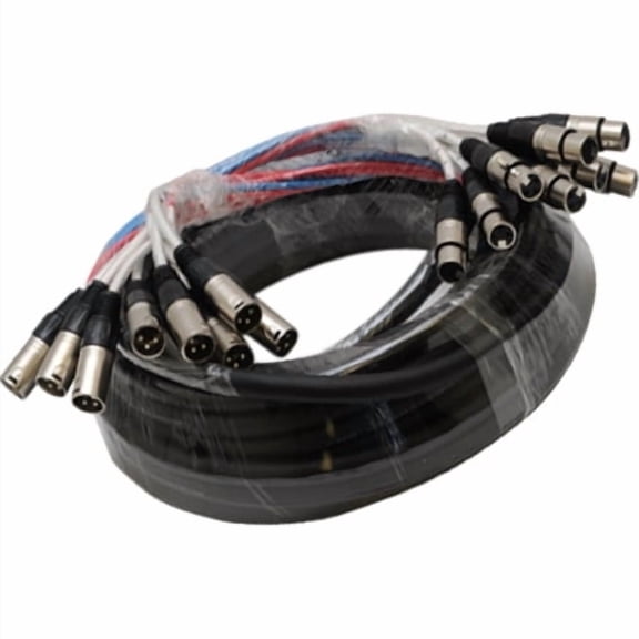 Seismic Audio SARLX-8x50, 8 Channel XLR Colored Snake Cable 50'