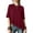 Wine Tops, variant on Htigea Womens Crew Neck T-Shirt Lace Asymmetrical Hem Tops Half Sleeve Solid Color Casual Loose Fit Tees White M