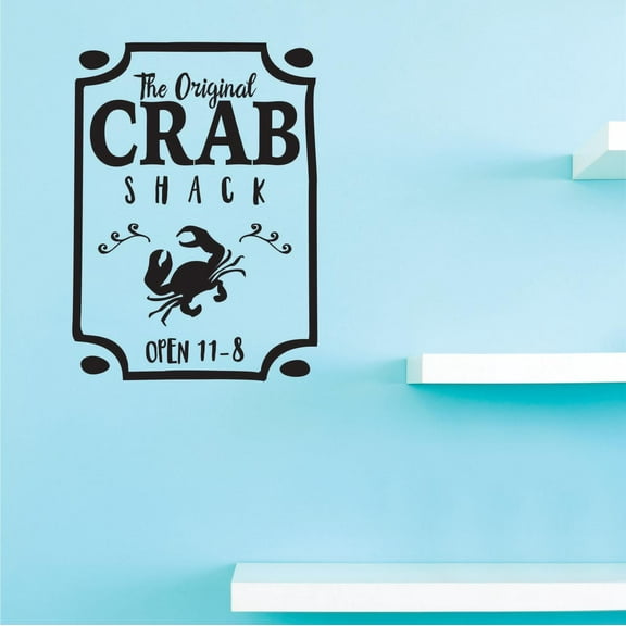 Custom Decals The Original Crab Shack Wall Art Size: 20 Inches x 30 Inches Color: Black