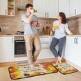 thumbnail image 6 of SKYSONIC Eat Pie and Be Thankfull Kitchen Rugs Set of 2, Fall Maple Leaves Floor Mat Area Rug Washable Carpet Perfect for Living Room Bedroom Entryway, 6 of 7