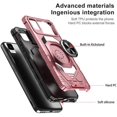 thumbnail image 7 of Compatible for TCL A3 Case / TCL A30 Case / TCL ION Z Case w/Tempered Glass Screen Protector [Military Grade] Ring Car Mount Kickstand Shockproof Hard Phone Case - Rose Gold, 7 of 7