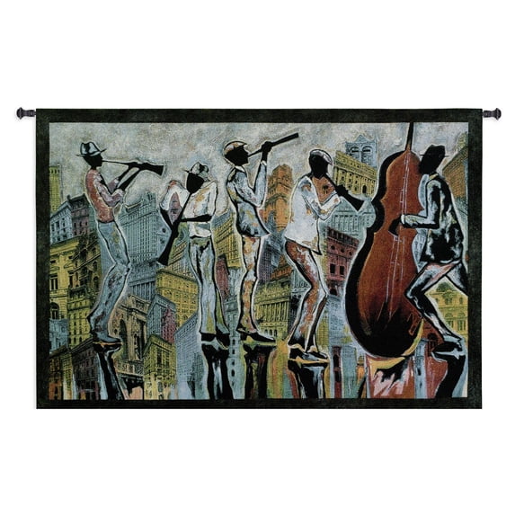 FineArtTapestries 2889-WH Jazz Reflections I Wall Tapestry