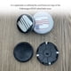 thumbnail image 5 of Tapa de llanta de rueda de coche, Protector de cubierta de neumático de vehículo, modificación de repuesto, accesorios de repuesto para SEAT Automoción decorativa y accesorios rojo plata 63 mm sweethay VI021549-02, 5 of 6