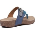 thumbnail image 3 of Josef Seibel Tonga 23 Women's Leather Sandal With Flower Buckle In Blue Size 9, 3 of 6