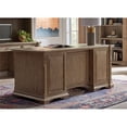 thumbnail image 2 of Martin Furniture Wood Double Pedestal Executive Office Desk in Light Brown, 2 of 15