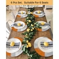 thumbnail image 4 of 15 Inch Round Placemats Set of 6, Orange Abstract Non Slip Heat Insulation PP Table Mats, Grey Geometric Oil Painting Vintage Gradient Washable Place Mats for Kitchen Dining Party Table Decor, 4 of 7