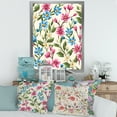 thumbnail image 3 of Designart 'Vintage Blue and Pink Wildflowers' Traditional Framed Art Print, 3 of 4