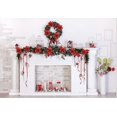 thumbnail image 3 of Otra decoración para Navidad 10 piezas de flores de Pascua artificiales con purpurina navideña roja y dorada de 15 cm, corona navideña, adornos de flores para árbol de Navidad H, 3 of 5