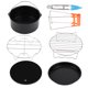 thumbnail image 4 of 7 pulgadas 7 unids/set accesorios para freidora de aire Kit Pizza Pan pastel barril soporte de Metal Clip de comida, 4 of 8