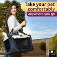 thumbnail image 4 of PetLuv Premium Cat and Dog Carrier, Soft-Sided, Plush Bed, Locking Zippers, Privacy Windows, Collapsible, Adjustable Carry Strap, 4 of 10