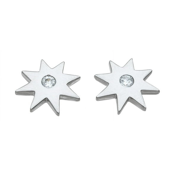 Silver Earings Studs For Women Makes Unique Happy Anniversary Gifts, Star Sterling Silver Earrings