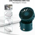 thumbnail image 4 of Mini USB Hand Fan, USB Rechargeable with 3 Speeds Adjustable Portable Fan, for Home Office and Travel（GREEN）, 4 of 5