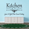 thumbnail image 3 of KITCHEN - Vinyl Inspirational Kitchen Quotes Heart Of The Home Lettering Art Décor Sticker Just A Girl That Loves Cooking Quotes Design Home Wall Decal 40" x 24", 3 of 5