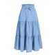 thumbnail image 4 of Falda de verano para niños, color sólido, relajada, deportiva, cintura elástica, nudo, falda completa, vestido midi para niños, falda de poliéster para niños, 4 of 8