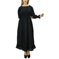 thumbnail image 7 of Bimba Women's Cotton Smocked Waist Long Casual Maxi Dress, 7 of 7