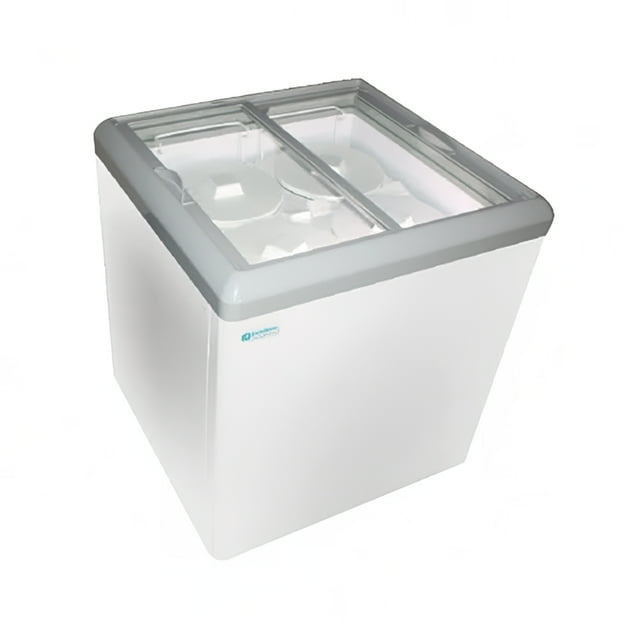 Excellence Industries HB-20HCD 70 1/2" Dual Temperature Dipping Cabinet w/ 7 Basket Capacity - White, 115v