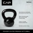 thumbnail image 3 of CAP Barbell Cast Iron Kettlebell, Black, 80LBS, 3 of 8