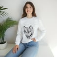 thumbnail image 7 of Wolf Crewneck Sweatshirt, Image Applied by Hoffstalle, Sizes S to 5XL, 7 of 7