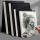 thumbnail image 1 of Cuaderno de bocetos de 8K de grosor, cuaderno de bocetos de 16K, cuaderno de dibujo pintado a mano, cuaderno de dibujo en espiral, cuaderno de dibujo en blanco para estudiantes, A4, 1 of 4