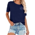 thumbnail image 3 of WERYOUNG Casual Short Sleeve Crew Neck T Shirt For Women Patriotic Graphic Tee 250th Anniversary T-Shirts Holiday Party Cozy Top, 3 of 5