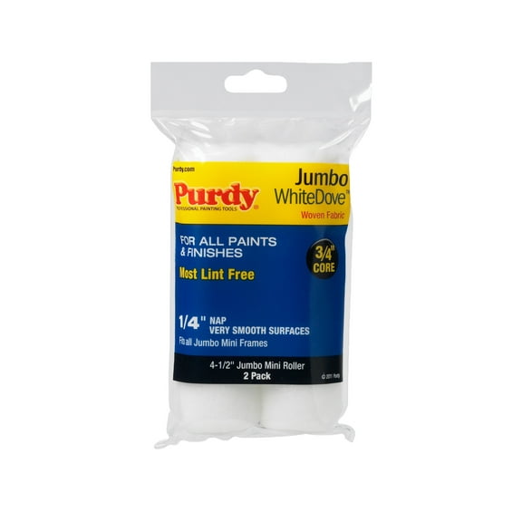 Purdy WhiteDove Jumbo Mini Roller Cover, 4-1/2 in. x 1/4 in., 2 count