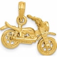 thumbnail image 4 of 14K Yellow Gold 3-D Moveable Motorcycle Pendant (15 X 19) Made In Peru d2946, 4 of 4