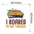 thumbnail image 4 of Volcanic Euption Cartoon Dinosaur Rawr Wall ArtWall Decal Decoration I roared my way through Joyful Cartoon Cartoon Animals Decorating Ideas for Child's Bedroom Size: 40 In(W) x 40 In(H), 4 of 5