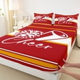 thumbnail image 3 of Homewish Girly Dreamy Dance 3pcs Twin Sheet Sets For Female Men Teens,Cheer Team Twin Fitted Sheet,Sport Theme Breathable Flat Sheet,Breathable Home Decor, 3 of 7