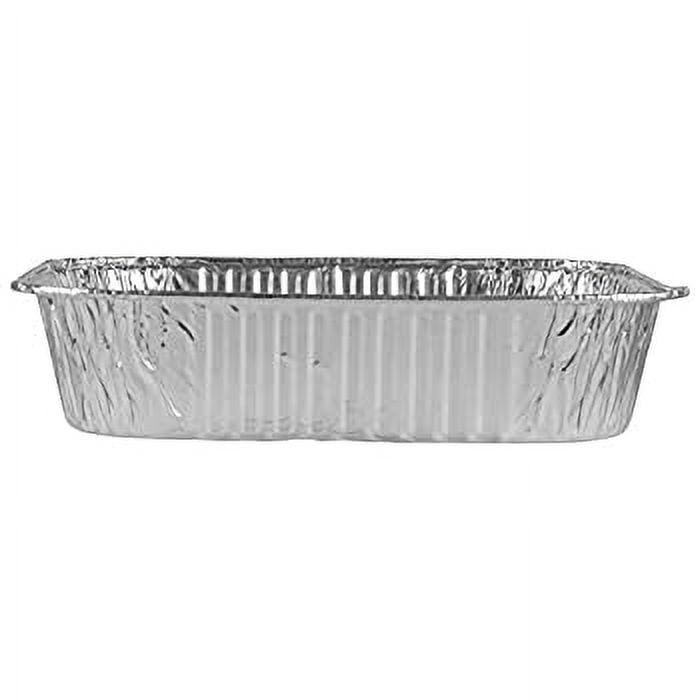Plasticpro Disposable 2 lb Aluminum Takeout Tin Foil Baking Pans 6'' x 8'' x 2'' inch Bakeware - Cookware Perfect for Baking Cakes,Brownies,Bread