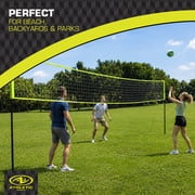 Athletic Works Outdoor Volleyball and Net Set with Ball and Pump