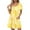Yellow, variant on Summer Beach Dresses for Womens 2026 Fashion Plus Size Print Short-sleeved V-neck Casual Dress