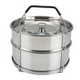 thumbnail image 1 of Kitchen Two Tier Stackable Steamer Insert Pans Stainless Steel Electric Pressure Cooker Cooking Insert, 1 of 7