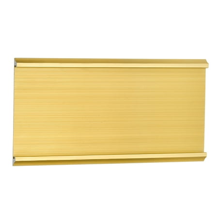 Uxcell 9.36 x 3.32inch Aluminum Name Plate Holder,4Pcs Wall Mount Sign Holder Gold Tone