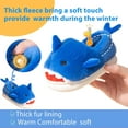 thumbnail image 2 of Drecage Toddler Boys Girls Cute Shark Slippers Kids Non-Slip Fuzzy Bedroom House Shoes, 2 of 7