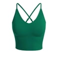 thumbnail image 3 of Made by Olivia Women's 2-Pack Seamless Padded Workout Sports Bra Cami Cropped Yoga Tank Top with Adjustable Straps, 3 of 7