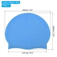 thumbnail image 2 of Uxcell Silicone Swim Cap, Waterproof Swimming Hat Non-Slip Adult Swim Caps for Women and Men, Lake Blue 2 Pcs, 2 of 6