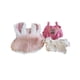 thumbnail image 3 of Ropa para muñecas de peluche de 20 cm, conjunto para muñecas, top y tirantes para muñecas. 3 piezas rosa, 3 of 9