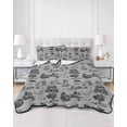thumbnail image 2 of Quilts Twin-XL Size Bedding Set, Farmhouse Country Lightweight Quilted Comforter, Vintage French Garden Horse Swan Soft Reversible Bedspread Coverlet with Pillow Covers for All Season, 68" x 98", 2 of 7