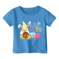 thumbnail image 1 of MIASHUI Haut à Manches Courtes pour Garçons et Filles, T-Shirt Graphique de Pâques, Col Rond d'Été, Bleu Ciel, 10-11 Ans, 1 of 4