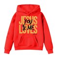 thumbnail image 5 of Ccpelsie Kids Hoodies for Boys Oversized Long Sleeve Sweatshirt Gradient Boys Pullover Tops(Red,6-7 Years), 5 of 5