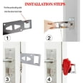 thumbnail image 4 of Portable Door Lock Security, Used for Home Security, Travel Door Lock, Dormitory Essential Lock,Red, 4 of 7
