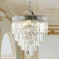 thumbnail image 5 of JONATHAN Y Wyatt 12" 2-Light Crystal LED Chandelier, Polished Nickel/Clear, JYL9006A, 5 of 8