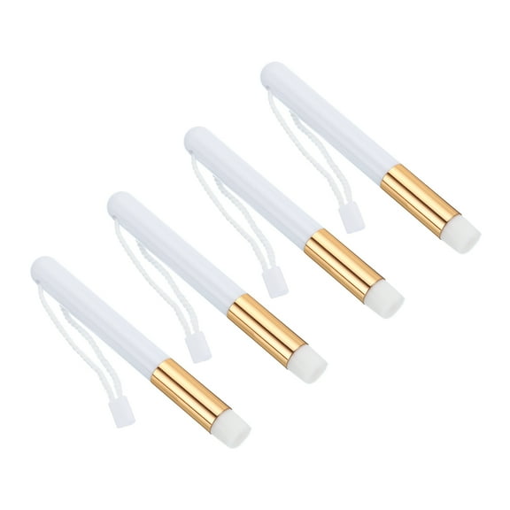 Uxcell Ink Blending Brushes Mini for Card Making, Small Ink Painting Blending Brushes Tool White Golden 4Pack