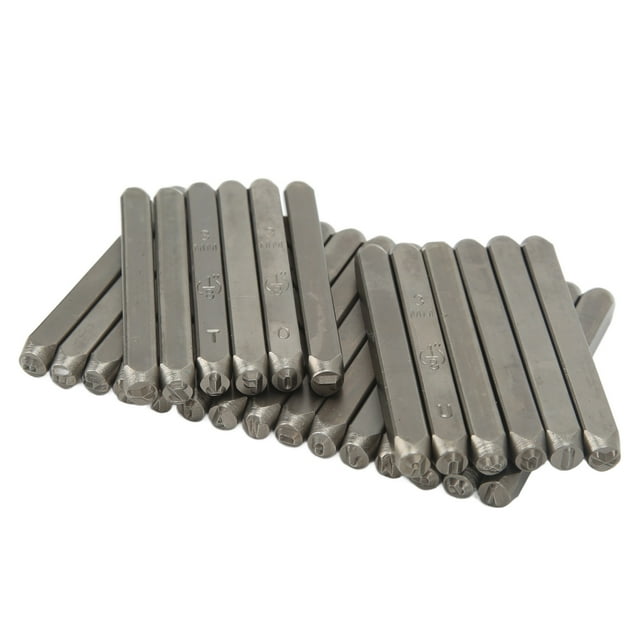 Steel Metal Stamps Set, Metal Stamps Easy To Storage High Strength 27 Pcs Portable for Leather 3mm Letters,4mm Letters