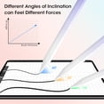 thumbnail image 3 of CGBCFO Magnetic Stylus Pen for iPad with Palm Rejection, Tilt Sensitivity, Fast Charging, Bluetooth, Purple White, 3 of 5