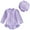 Purple, variant on Infant Baby Girls Swimsuit Toddler Girl Solid Swimsuit Baby Long Sleeve Rash Guard Bathing Suit Girl Hollow Out Swimwear with Sun Hat Purple,12-18 Months
