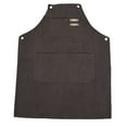 thumbnail image 5 of Deep Gray Barber Canvas Apron Bartender Chef Hairdressing Apron Catering Uniform Work Wear Anti-Dirty Overalls, 5 of 5