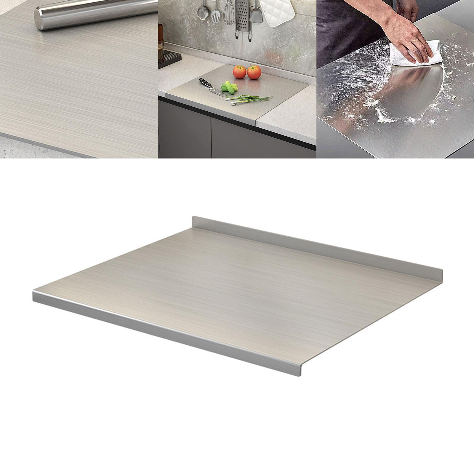 CarpNettore Stainless Steel Cutting Board Biscuits Board for Slicing Fruits Carving Meat 40cmx30cm