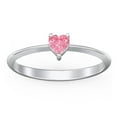 thumbnail image 2 of Heart Birthstone Ring - Pink Tourmaline (October), 2 of 6