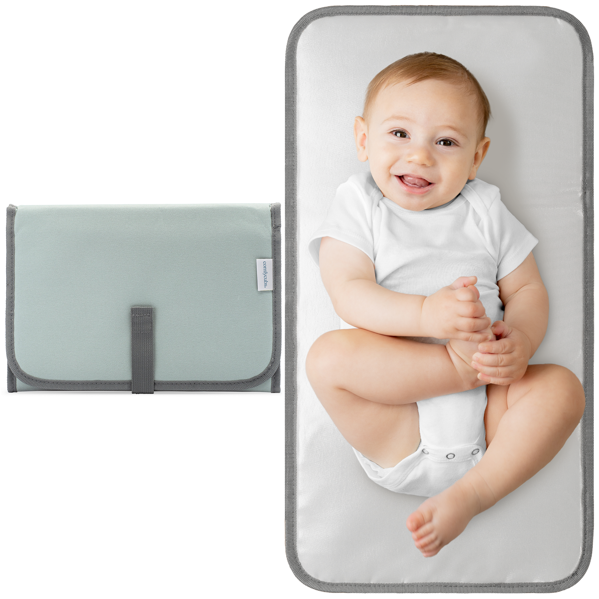 Comfy Cubs Portable Baby Changing Pad - Earth Green photo 1